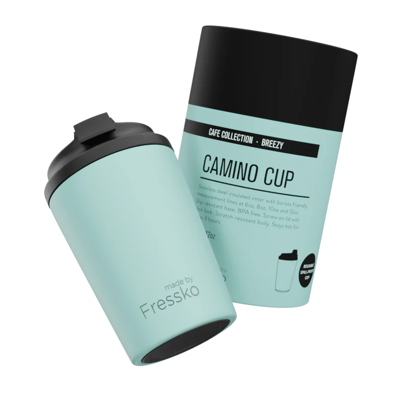 Behind The Trees - Made By Fresko - Reusable Coffee Cup - Camino 340ml/12oz - Breezy - made by Fresko website - made by Fresko where to buy - made by Fresko cups - Made by Fresko coffee cup - Fressko - Fressko coffee cup where to buy - Fressko Sale
