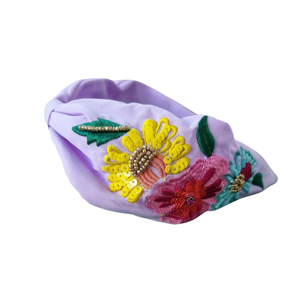 Zoda - Beaded Headband - Purple