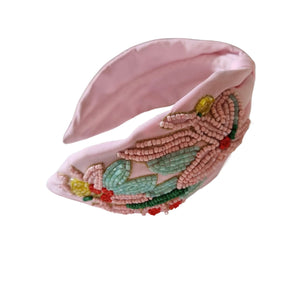 Zoda - Beaded Headband - Light Pink