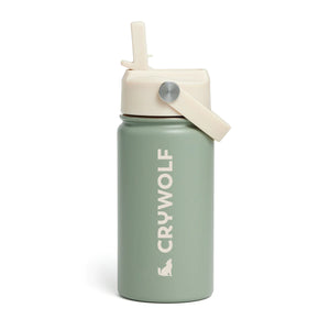 Behind The Trees - Crywolf - Drink Bottle - Sage - Kids Drink Bottle - Stainless steel drink bottle for kids under $35