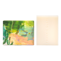 Behind The Trees - Frankie Gusti soap bar with colorful packaging on a white background - Frankie Gusti - Hand & Body Bar - Artist Series - Kate Eliza - Pistachio & Salted Coconut