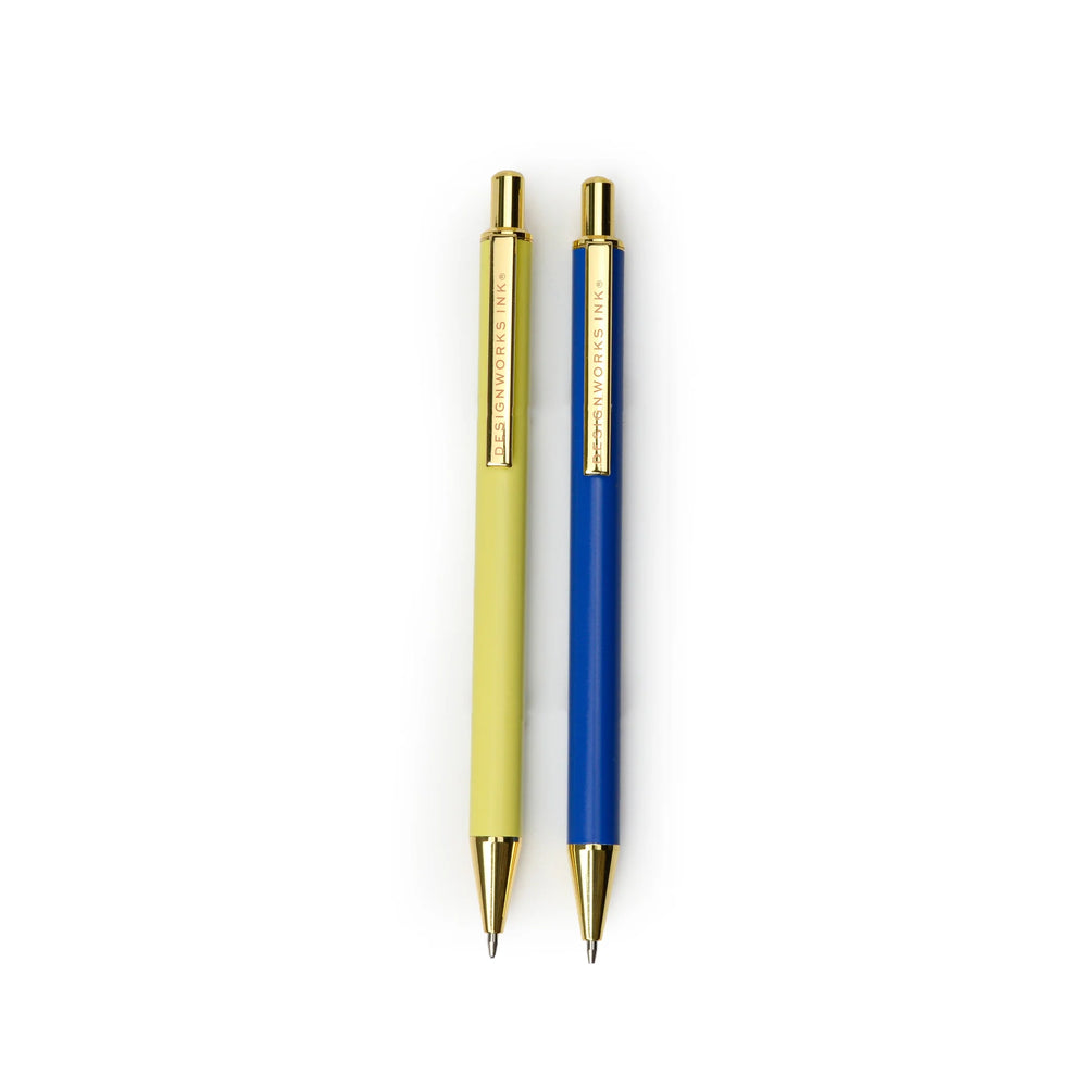 Behind The Trees - Designworks Collective - Mechanical Pencils - Cobalt + Citron - teacher gift under $25 - christmas gift ideas for under $25 - k.k. gift ideas