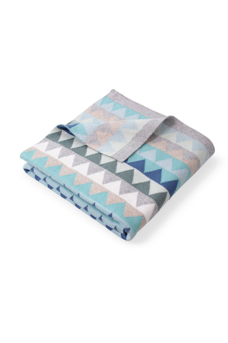 Behind The Trees - DLUX - Stroller Blanket - Archie - Blue - baby shower gift under $70 - best baby blanket - newborn baby ideas - baby gifts - baby blanket - neutral baby blanket