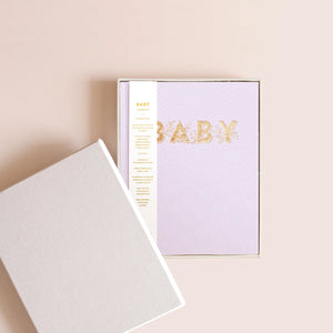 Behind The Trees Fox & Fallow - Baby Book - Lilac Boxed - newborn gifi ideas - baby book - milesone baby book - baby shower gift