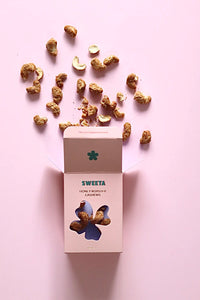 Behind The Trees - Sweets box with cashews on a pink background - Sweeta - Honey Roasted Cashews 100g