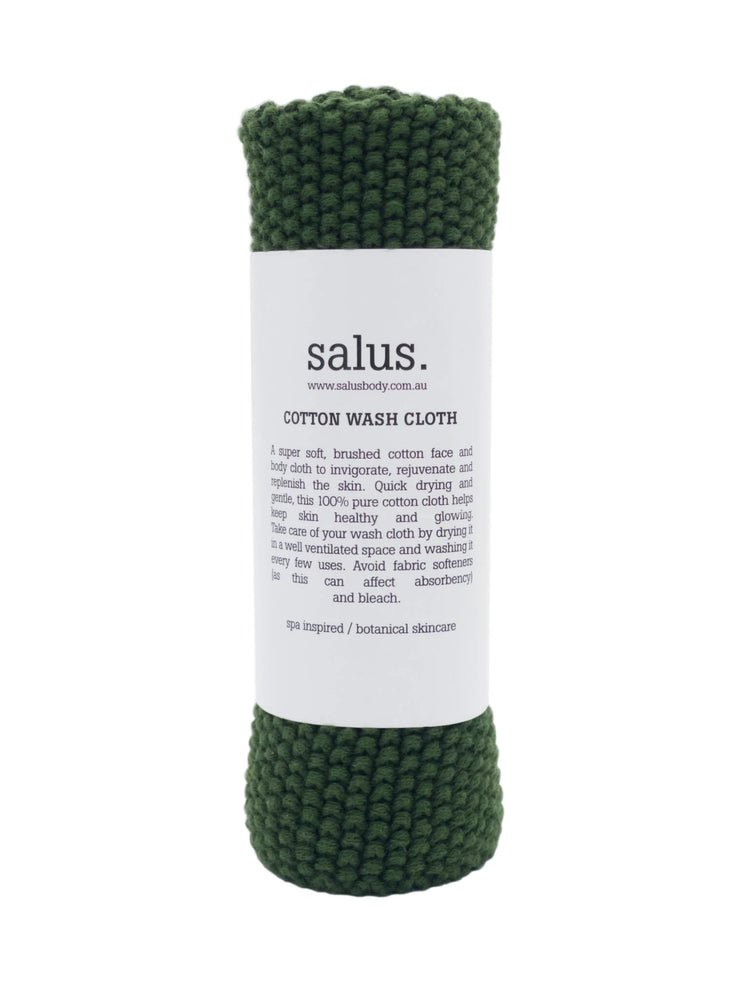 Salus - Cotton Wash Cloth - Green