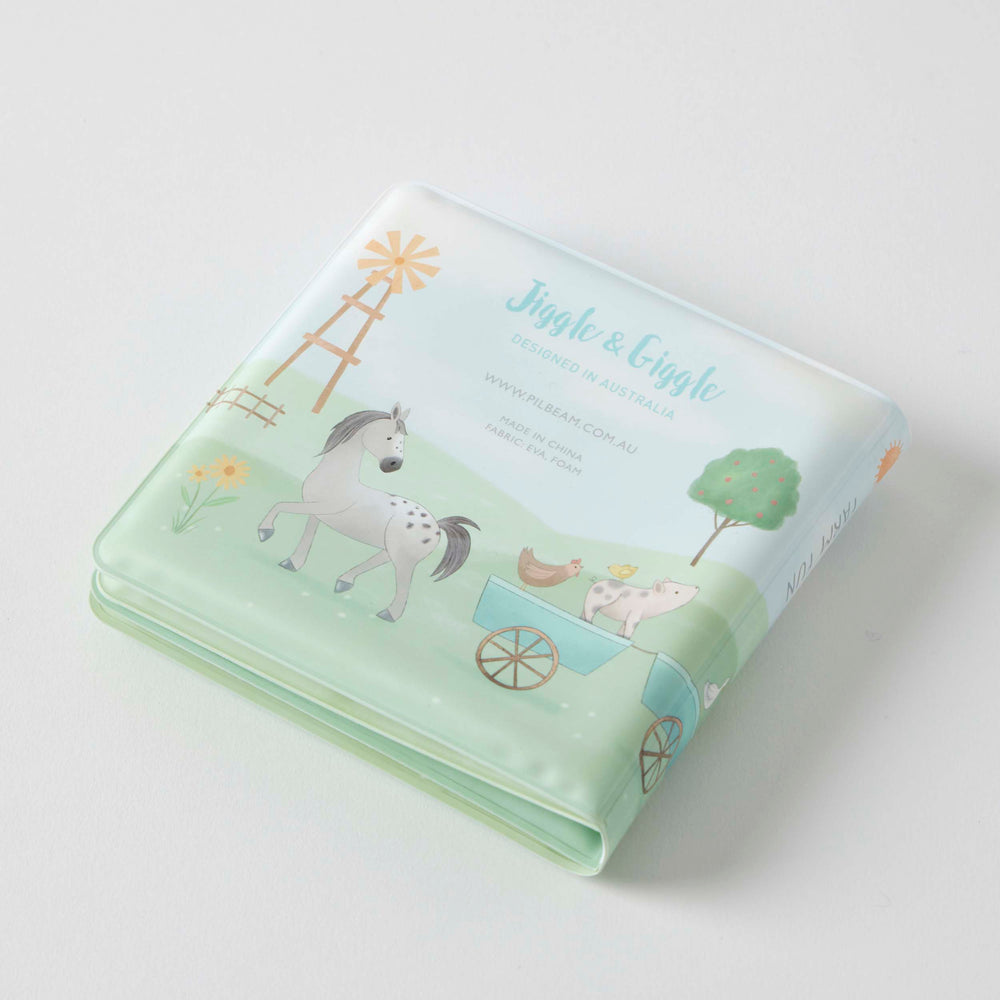 Behind The Trees - Jiggle + Giggle - Bath Book - Farm Fun - baby bath book - baby gift under $15 - baby shower present