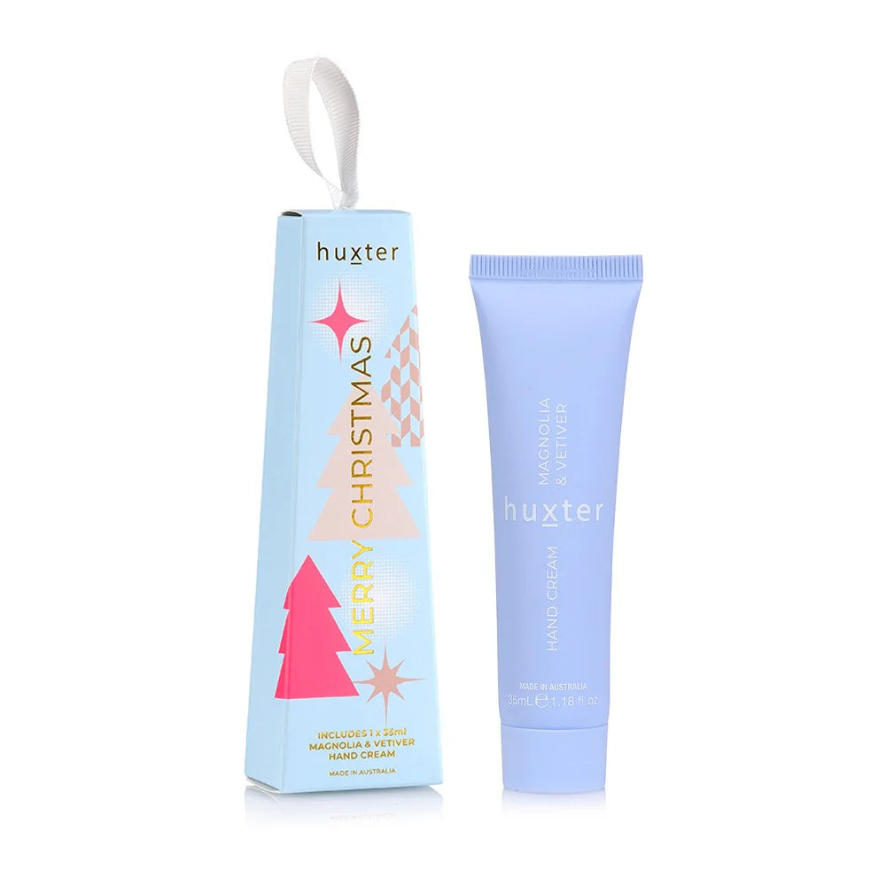 Huxter - Hanging 35ml H'Cream - R'Berry Xmas Sparkles - Pale Blue - 'Merry Christmas' - Magnolia & Vetiver