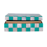 Behind The Trees - DWBH Homewares - Resin Card Box - Aqua - decor - homewares - trinket box - card box - kk gift under $40 - cheap homewares