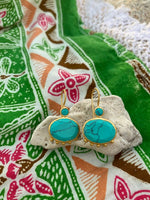 RubyTeva Design - Earrings - Banjara - Turquoise - RDE188/T