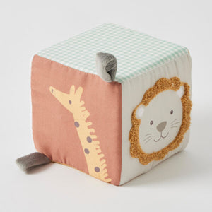 Behind The Trees - Jiggle + Giggle - Plush Safari Block - baby gifting - newborn baby gift ideas - sensory block toy for baby 