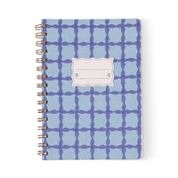 Designworks - Small Twinwire Notebook - Blue Lattice
