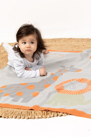 Behind The Trees - Indus Design - Jungle Buddies Baby Blanket - Baby Blanket under $80 - newborn gift - baby shower present