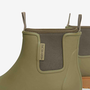 Behind The Trees - Merry People - Bobbi Ankle Boot - Khaki - best gumboot - what's that gumboot everyone is wearing - merry gumboots - cute colourful ankle gumboot