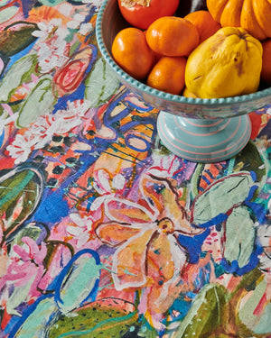 Behind The Trees - Kip & Co x Kezz Brett - Linen Tablecloth One Size - Waterlily Waterway  - 100%linen tablecloth - showstopping tablecloth - 