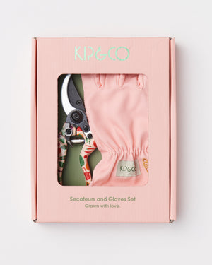 Behind The Trees - Kip & Co x Stephanie Alexander - Stephanie's Harvest Garden Secateurs and Gloves Set  - fun and colourful gardening tools - gardening tools set - christmas gift under $60