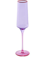 Kip & Co - Lilac Colour Block - Champagne Glass - 2P Set