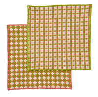Kit Recycled Cotton Dishcloth - Set of 2 Pink/Green