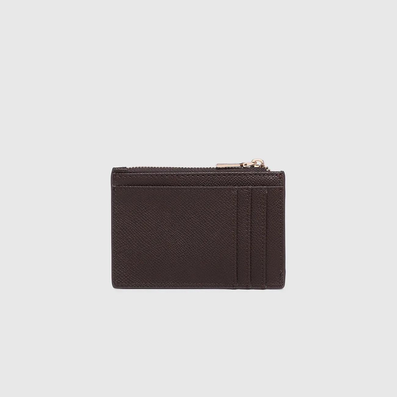 Behind The Trees - Black leather wallet with gold zipper and 'LORENWIL' branding on a light gray background - v