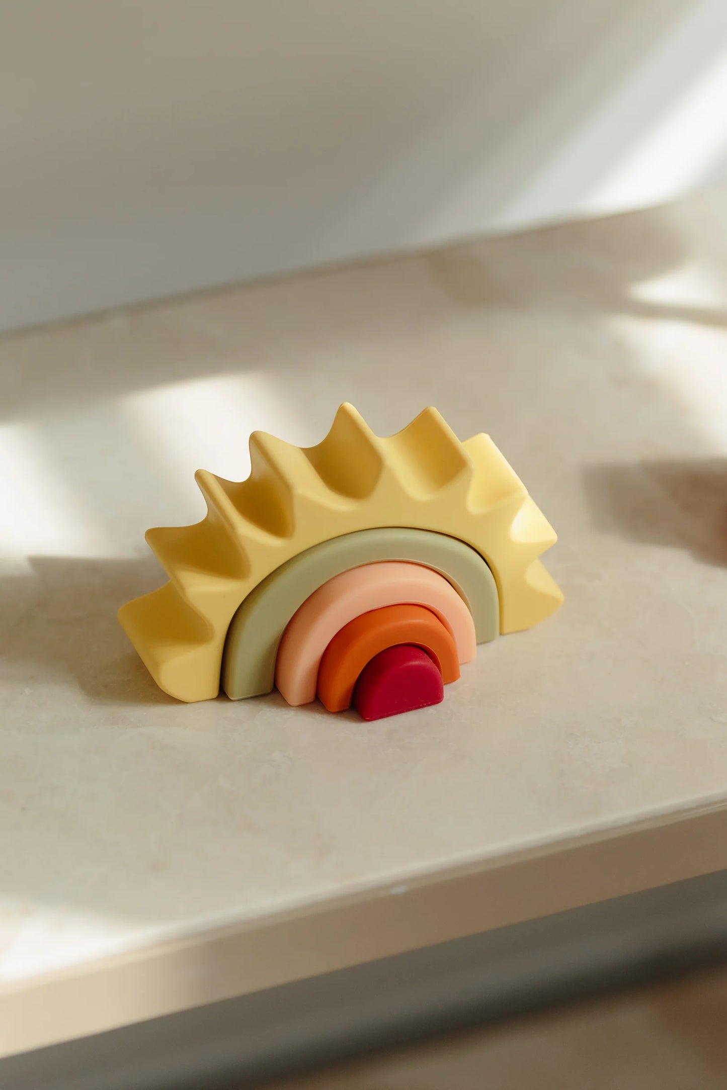 Behind The Trees - Colorful toy gear on a white background - Little Drop - Nesting Set - Sunrise