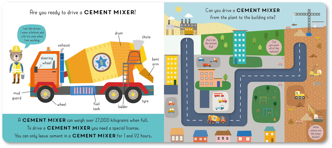 Behind The Trees - Mishmashed - Little Journey's - Construction - baby + toddler books - first birthday present ideas