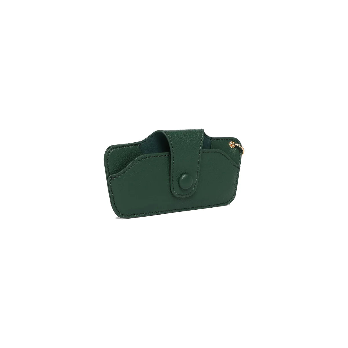 Behind The Trees - Green leather pouch with a strap on a white background - Louenhide - Skittle Sunglass Case - Forest Green