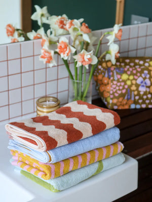 Behind The Trees - Mosey Me - Hand Towel - Totem - soft hand towel - best towels - k.k gift under $40 - best towels - colourful towels