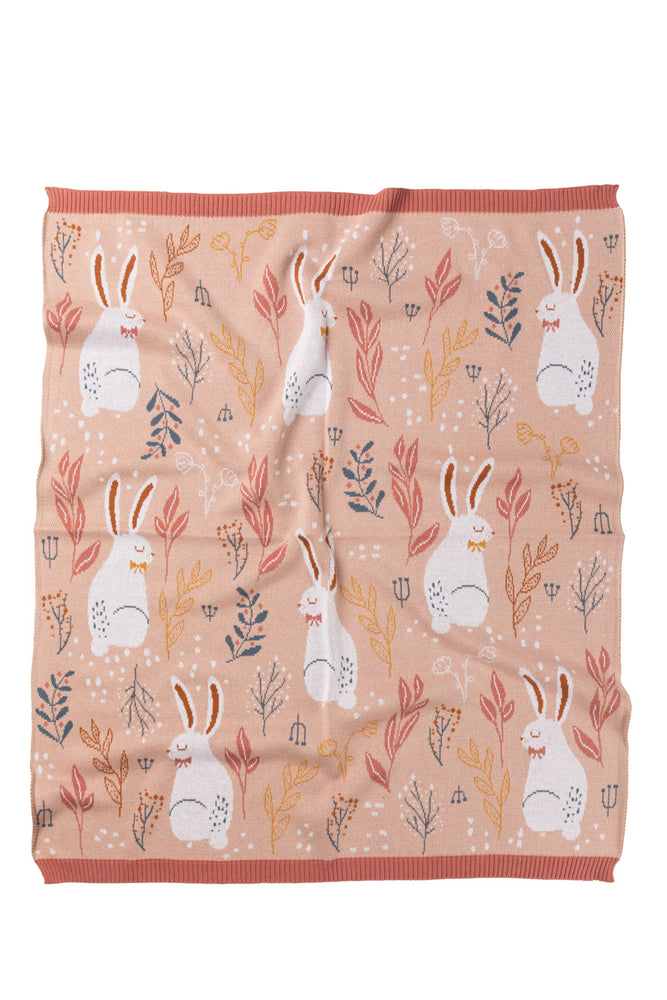 Behind The Trees - Indus Design - Nature Bunny Blanket - Baby Blanket under $80 - newborn gift - baby shower present