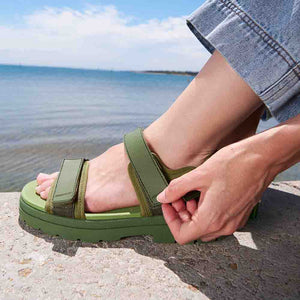 Behind The Tree - Merry People - Lochie Sandal - Bright Olive - Merry Peoples new sandal - waterproof shoes - waterproof sandal - best sandals for beach - comfiest sandals&nbsp;