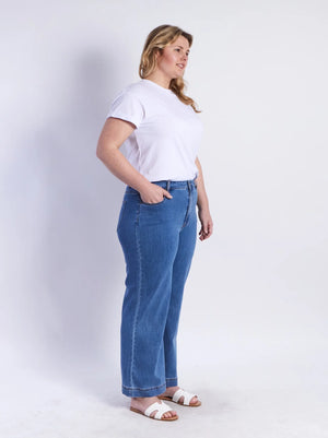 Behind The Trees - Monaco - Hunter Jeans - Blue- everyday relaxed jeans - comfy stretchy jeans - best jeans - high waisted jeans - flattering jeans