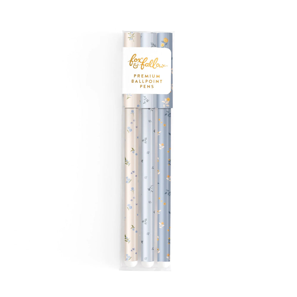 Fox & Fallow - Ballpoint Pen Pack - Broderie Sky