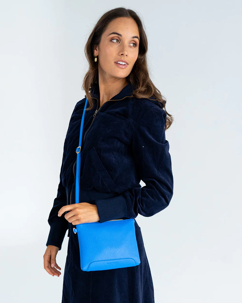 Behind The Trees - Elms + King - Palermo Crossbody - Cornflower Blue - handbag under $70 - Mothers day gift ideas - crossbody handbag