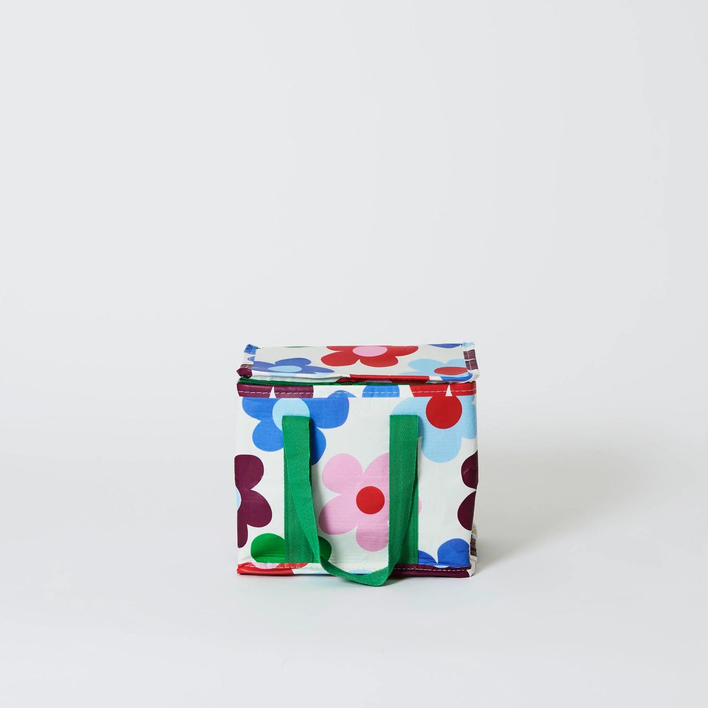 Behind The Trees - Colorful floral-patterned bag on a white background - Project Ten - Mini Insulated Tote - Sunny Floral
