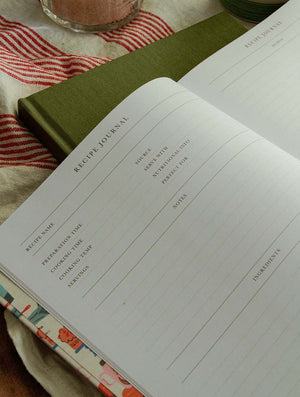 Write To Me - Recipes Journal - Olive Green