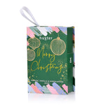 Huxter - Soap Book Hanging - Green with Pastels 'Merry Christmas' - Xmas Baubles - 200mg