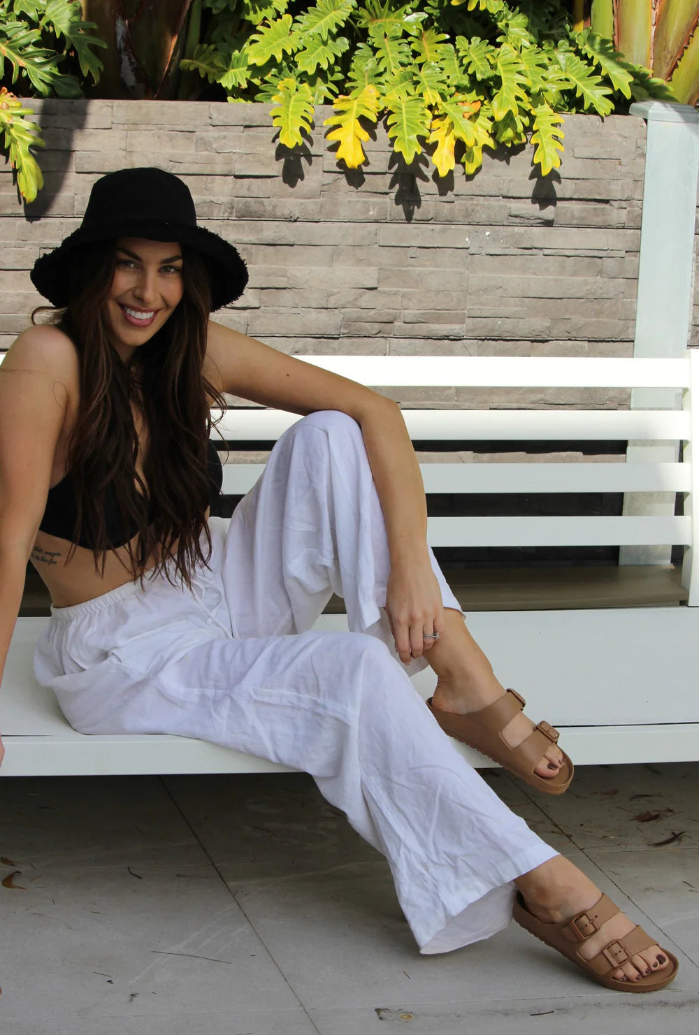 Behind The Trees - Human Shoes - Ripe - Tan- cheap sandals - comfortable sandals - beach slides - slip on shoes - cheap slip on shoes under $30