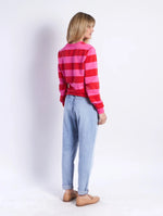 Behind The Trees - Leoni - Austin Sweat - Red Stripe - lightweight sweater - cotton sweater under $70 - colourful sweater - bright sweater