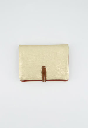 Behind The Trees - Nancybird - Bedford Wallet - Gold - Nancybird SS24 collection - leather wallet - ethical leather wallet 