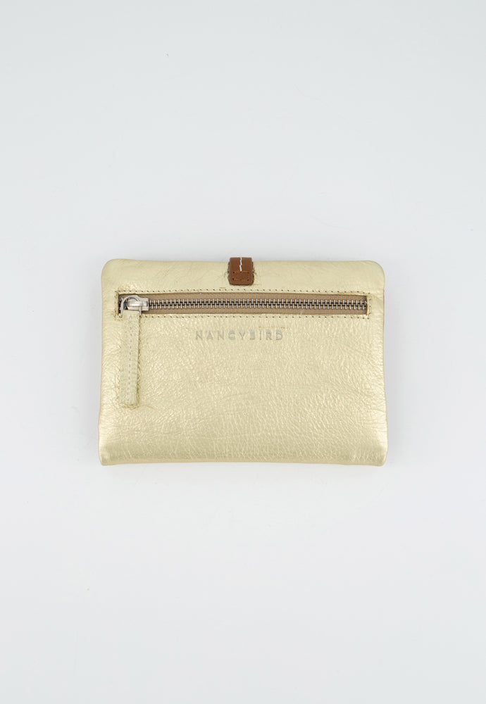 Behind The Trees - Nancybird - Bedford Wallet - Gold - Nancybird SS24 collection - leather wallet - ethical leather wallet 