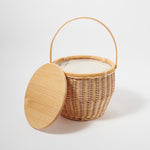Behind The Trees - Sunnylife - Round Picnic Cooler - Natural  - Picnic Basket - Engagement present - wedding gift - christmas gift under $250