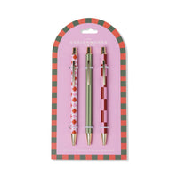 Behind The Trees - Designworks - A Dopo Set of 3 Pens - Diamond, Stripe, Check