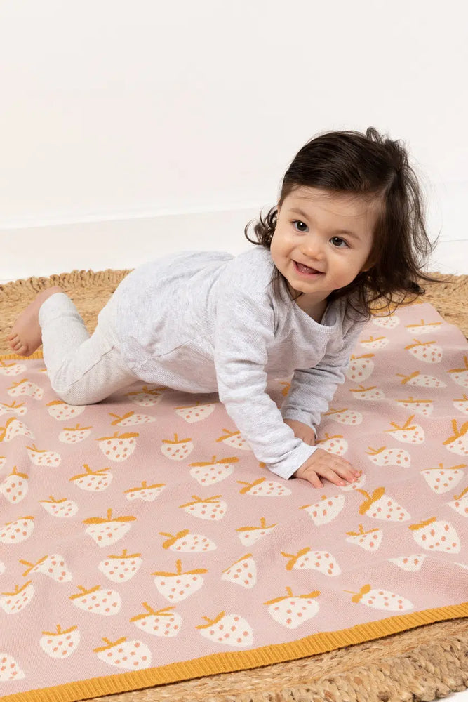 Indus Design - Baby Blanket - Strawberry