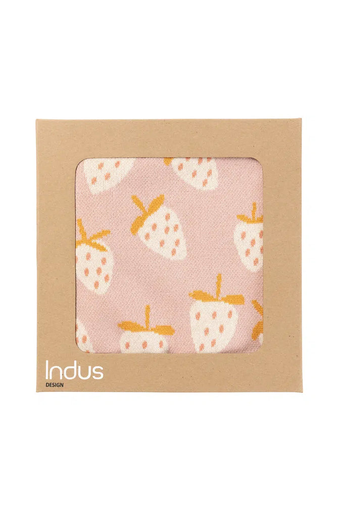 Indus Design - Baby Blanket - Strawberry