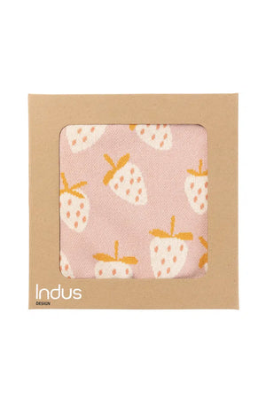 Indus Design - Baby Blanket - Strawberry