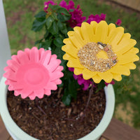 Annabel Trends - Sunflower Bamboo Bird Bath - Yellow