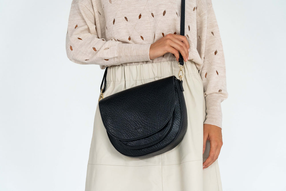 Behind The Trees - Elms + King - Salerno Crossbody - Black - Little Black Bag - everyday handbag