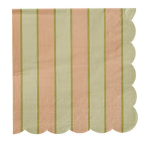 Coast to coast- Carnival 20pk 3 Ply 33cm Napkin Peach/Gn