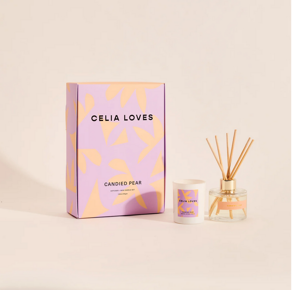Celia Loves - Duo Set - Candied Pear Diffuser & Mini Diffuser