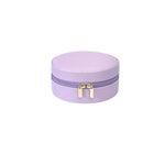 Behind The Trees - Mindful Marlo - Round Jewellery Case - Violet - travel sized jewllery case - christmas gift for her - kk gift under $35 - small round jewellery case - coloruful jewllery case