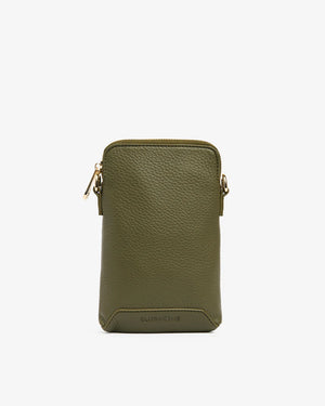 Behind The Trees - Elms + King - Sullivan Phone Bag - Khaki - small phone bag - christmas gift under $100 - cool phone bag - leather look phone bag - trendy phone bag